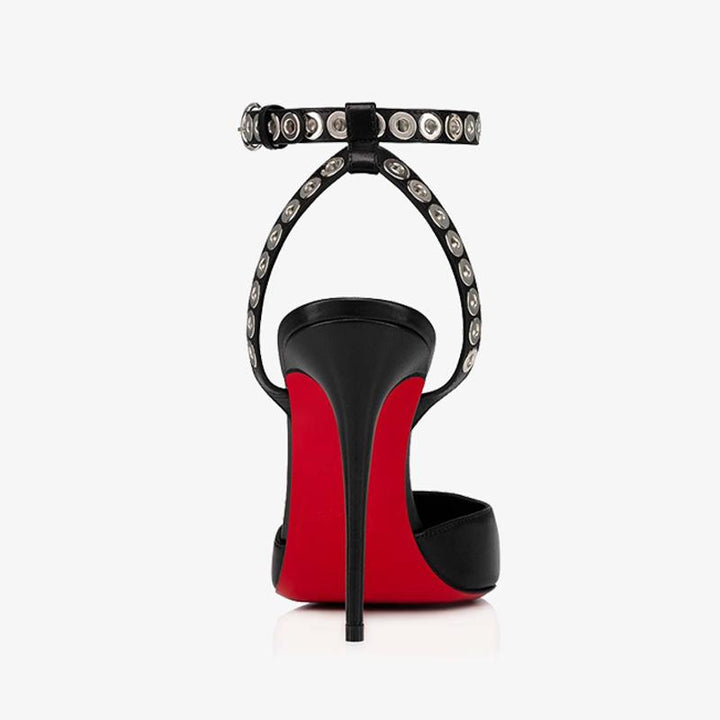 Black Pump with Choker Ankle Strap - ARNO CONTI