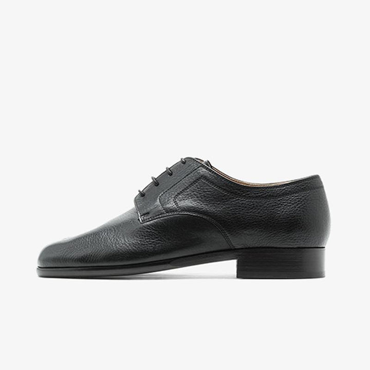 Comfortable Black Split-toe Laced Brogue Shoes - Arno Conti Shoe