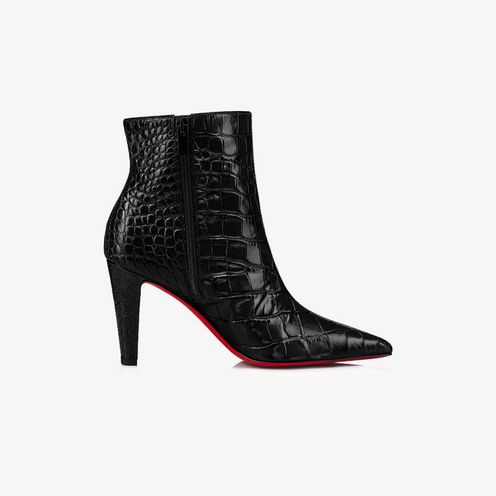 Mock Crocodile Leather Ankle Boot - ARNO CONTI