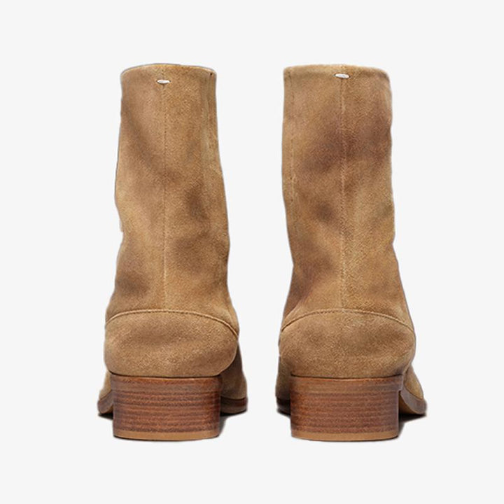 Suede Ankle Boots with Aged Finish - Arno Conti Shoe