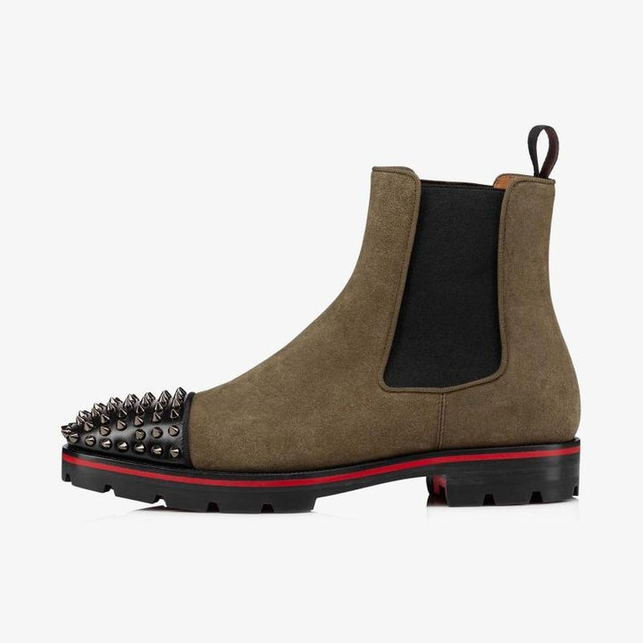 Brown Spiked Toe Calfskin Boot - ARNO CONTI