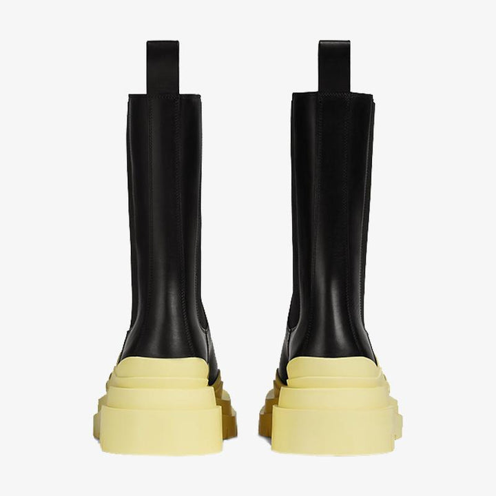 Black/Yellow Chelsea Boots - Arno Conti Shoe