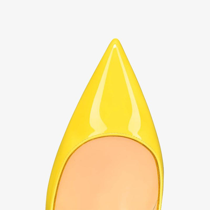 Sophisticated Yellow Patent Leather Pump - ARNO CONTI
