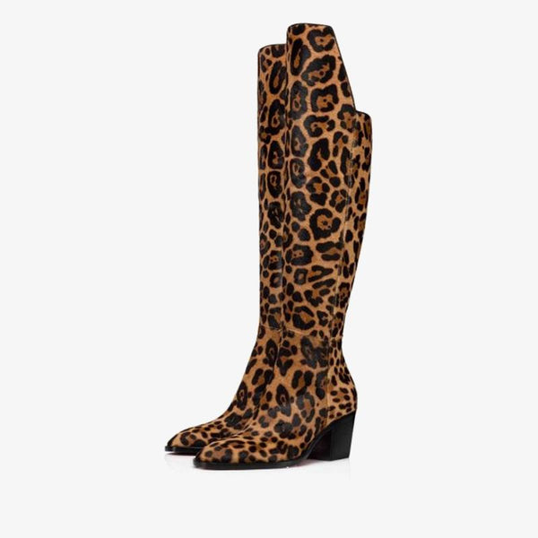 Brown leopard Androgynous Boot - ARNO CONTI