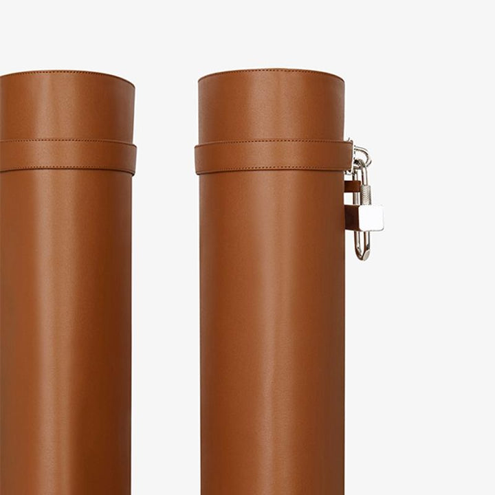 Elegant Tan Calfskin High Boots - Arno Conti Shoe