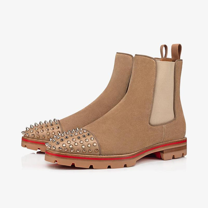 Spikes Brown Suede Chelsea Boot - ARNO CONTI