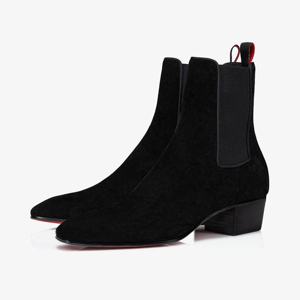 Suede Ankle Boot with Square Heel - ARNO CONTI