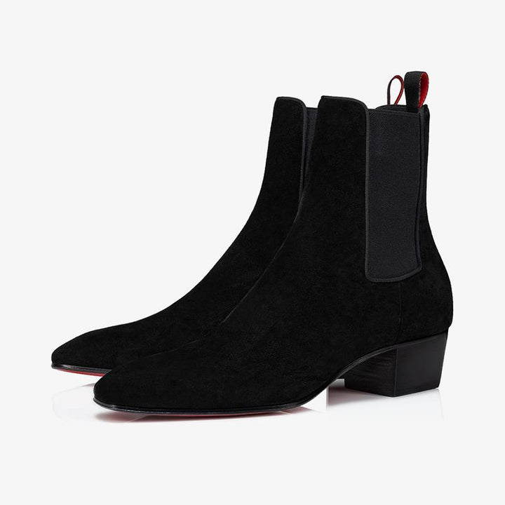 Suede Ankle Boot with Square Heel - ARNO CONTI
