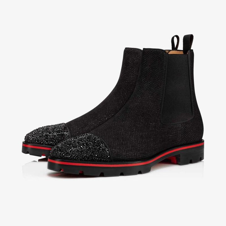 Sparkling Strass calf leather Chelsea Boot - ARNO CONTI