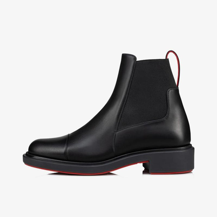 Red-Outlined Black Leather Boot - ARNO CONTI