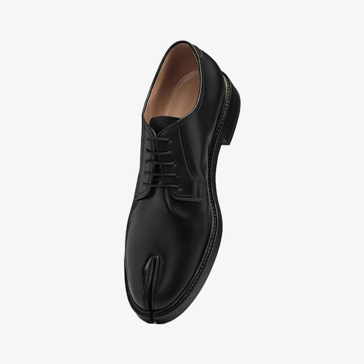 Durable Black Split-toe Laced Brogue Shoes - Arno Conti Shoe