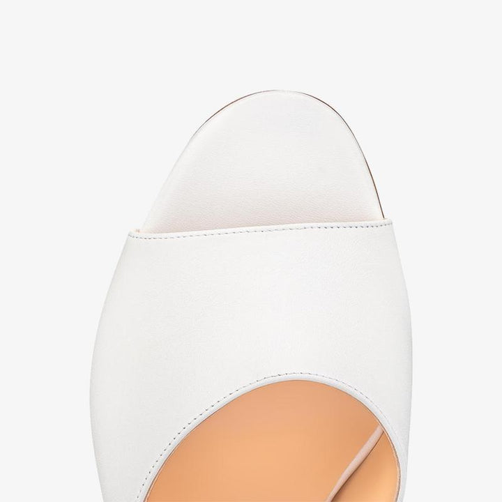 Elegant White Calf Leather Pumps - ARNO CONTI