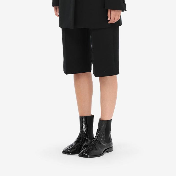 Calf Leather Split-toe Boots with Elastic Inserts - Arno Conti Shoe