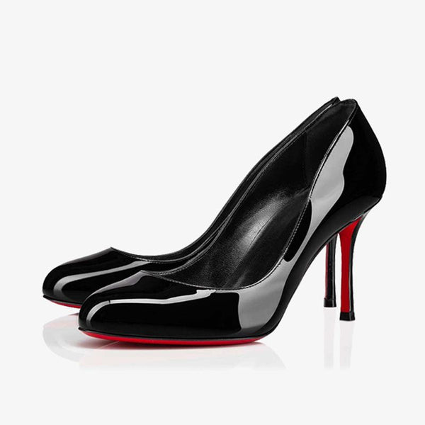 Patent Leather Stiletto with Low-Cut Vamp - ARNO CONTI