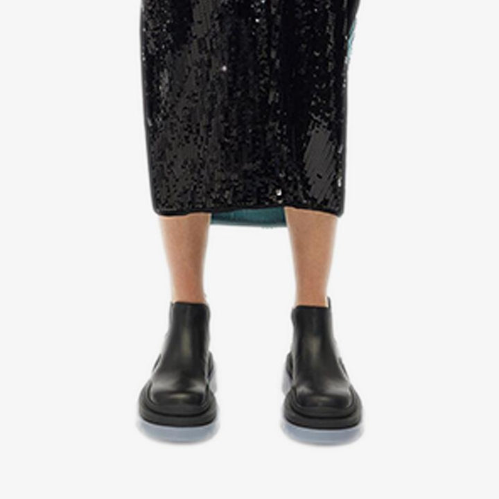 Blue/Black Cropped Chelsea Boots - Arno Conti Shoe