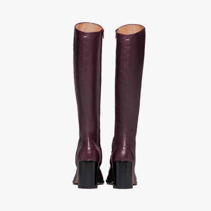 Vintage Leather Split-toe Knee-High Boots - Arno Conti Shoe
