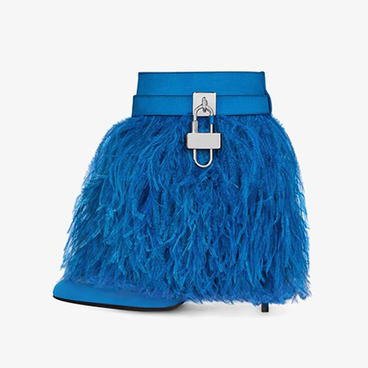 Elegant Electric Blue Satin Ankle Boots - Arno Conti Shoe