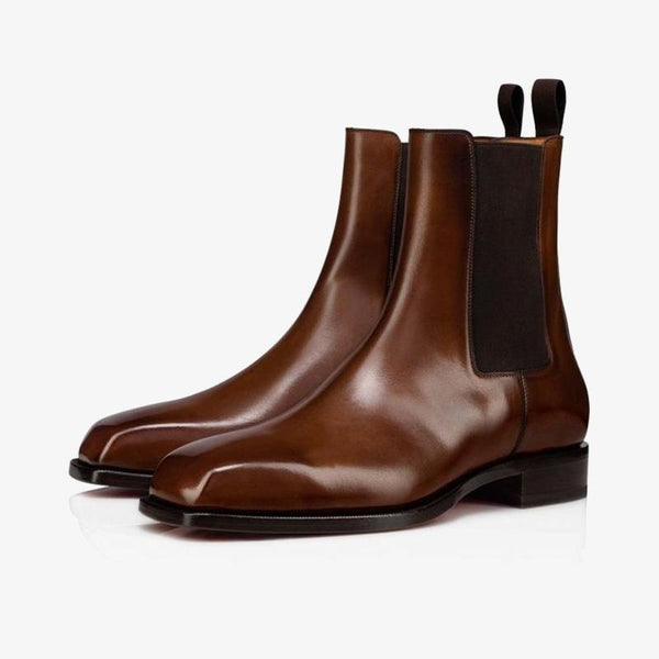 Havane Brown Calf Leather Ankle Boot - ARNO CONTI