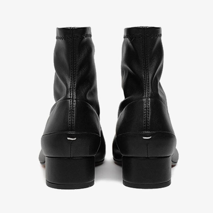 Faux Leather Sock-Style Split-toe Boots - Arno Conti Shoe