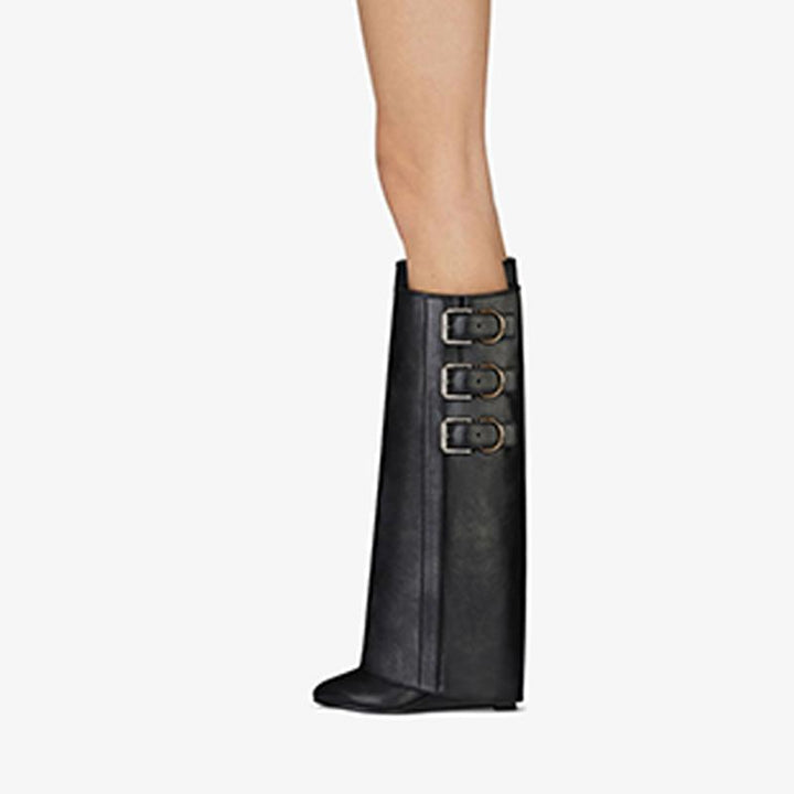Contemporary Black Tumbled High Boots - Arno Conti Shoe