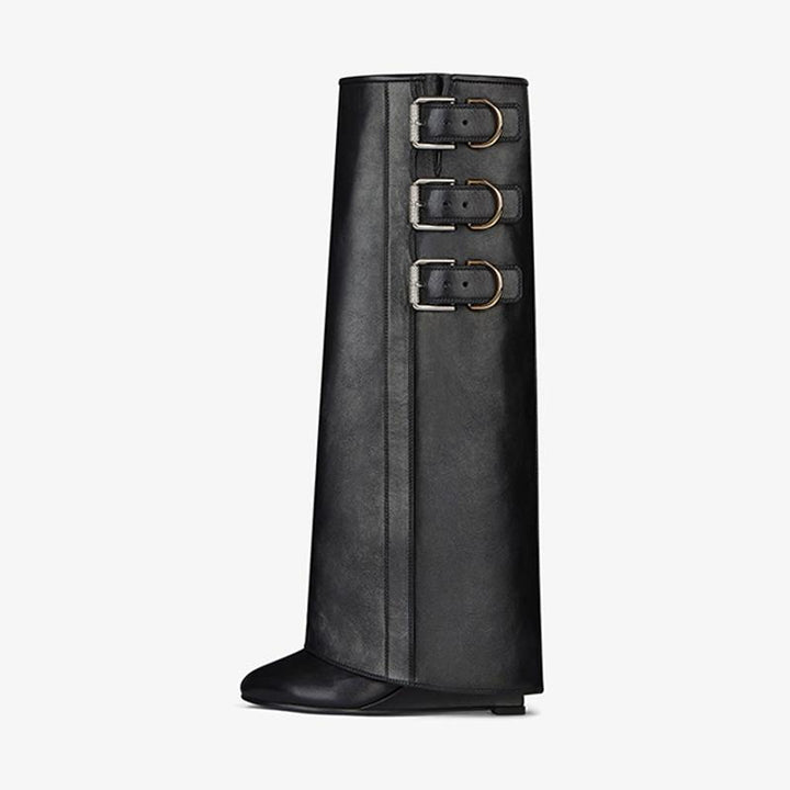 Contemporary Black Tumbled High Boots - Arno Conti Shoe