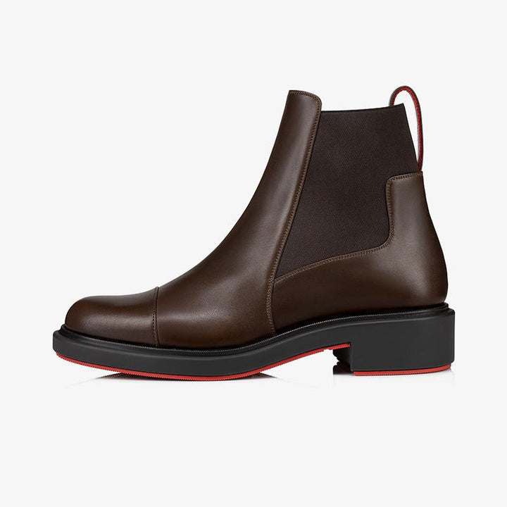 Brown Urban Boot with Red-Outlined Rubber Sole - ARNO CONTI