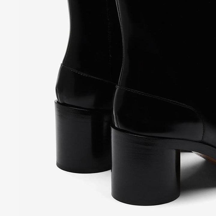 Vintage Leather Split-Toe Ankle Boots - Arno Conti Shoe