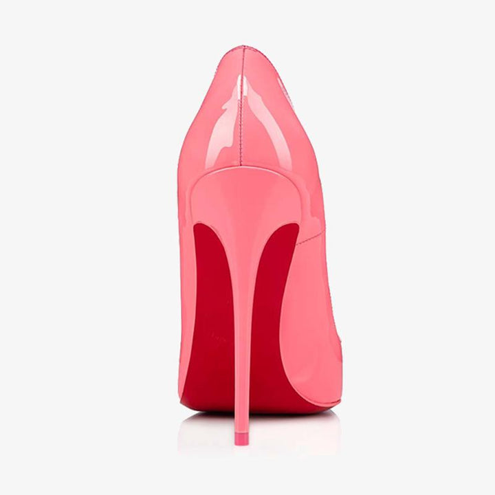 Pink Glossy Patent Leather Pointy Pump - ARNO CONTI